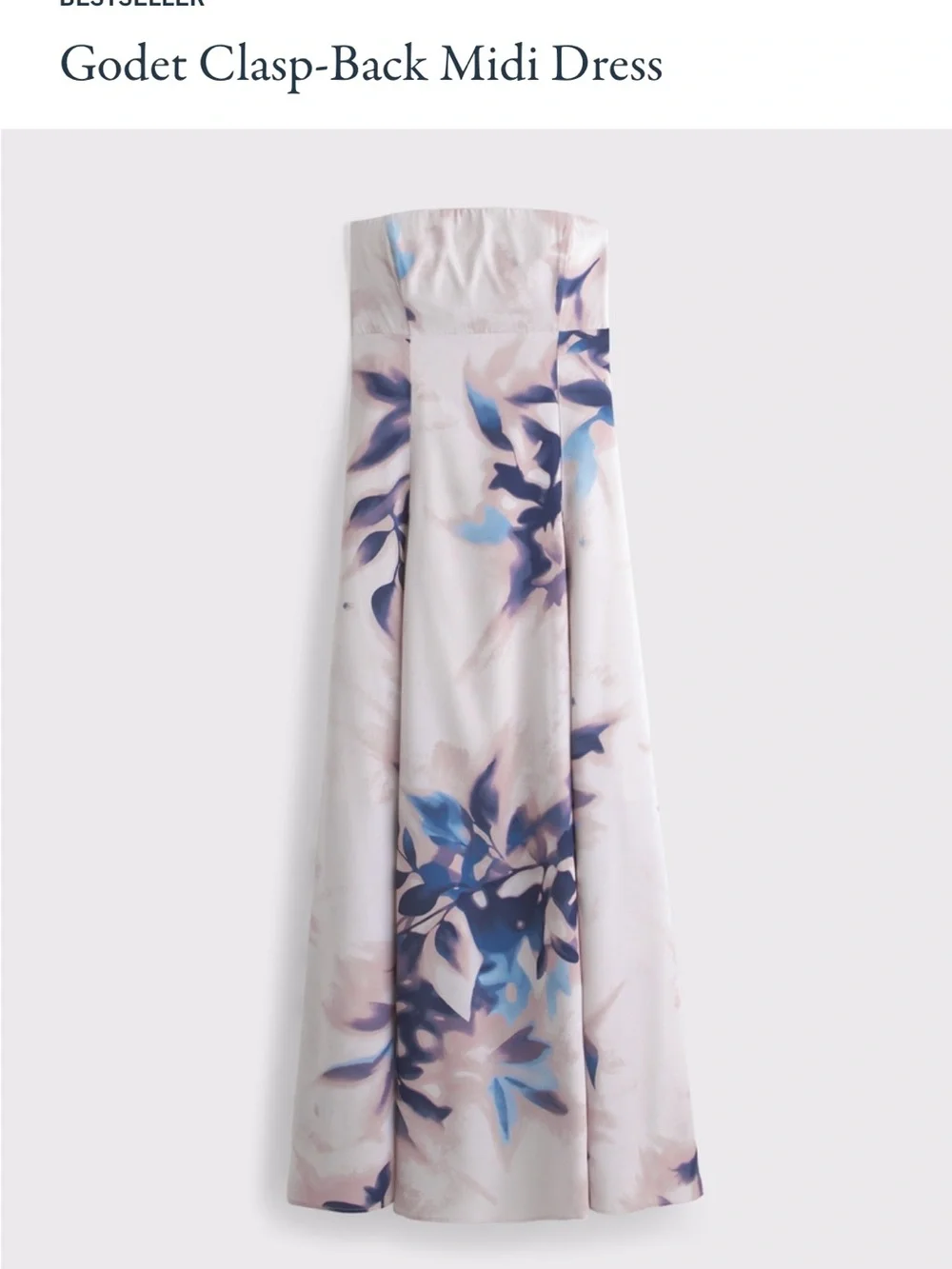 Abercrombie & Fitch Godet Clasp-Back Midi Dress